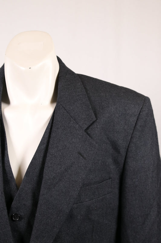 80s wool blazer and vest combo