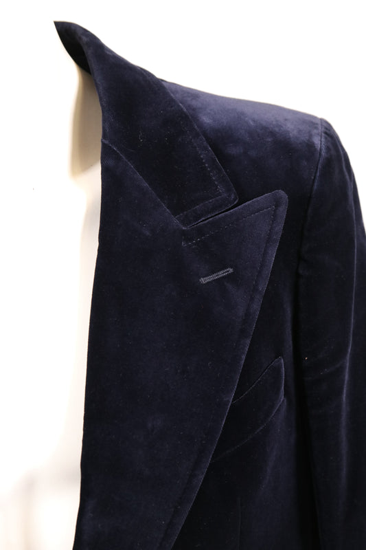 RARE late 60s blue velvet blazer