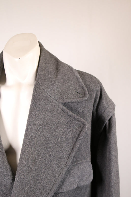80s oversized wool overcoat with belt
