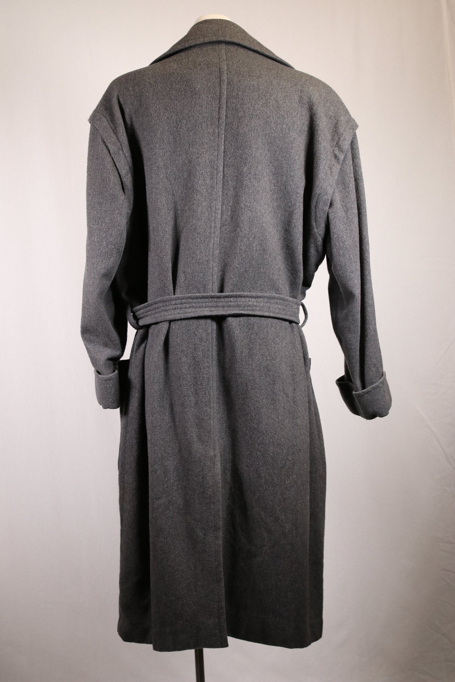 80s oversized wool overcoat with belt