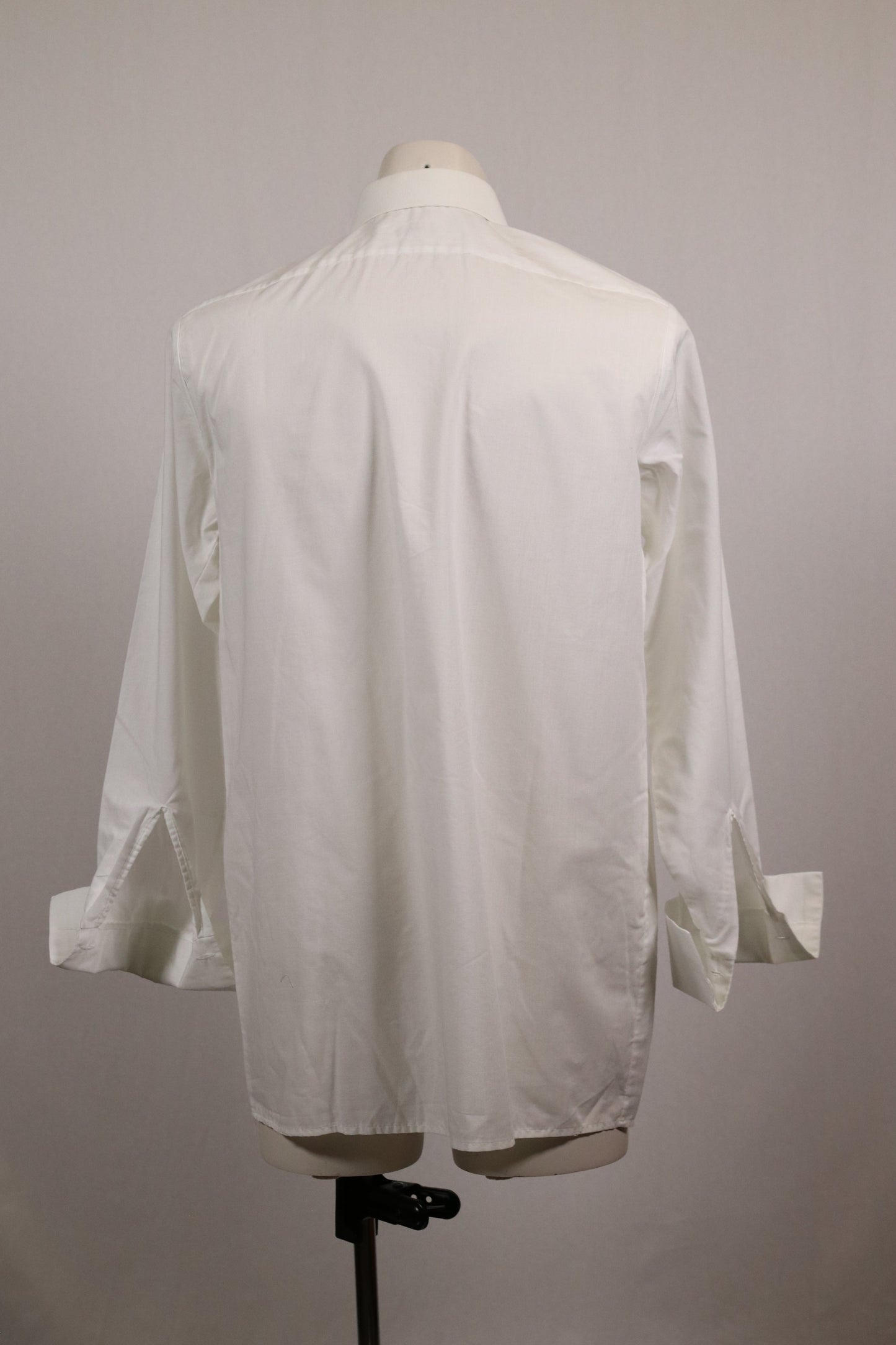 70s white cufflink shirt