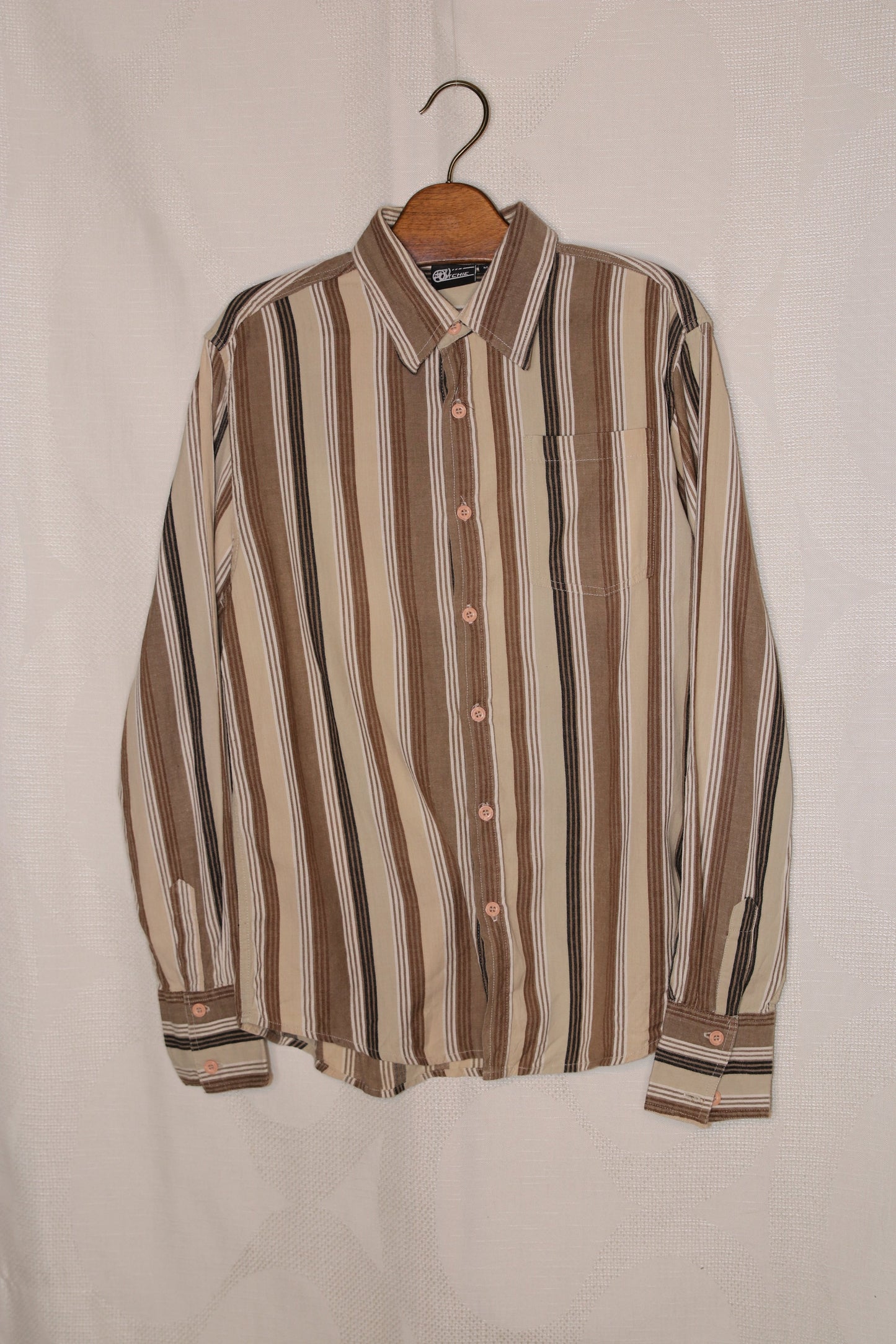90s Brown striped shirt