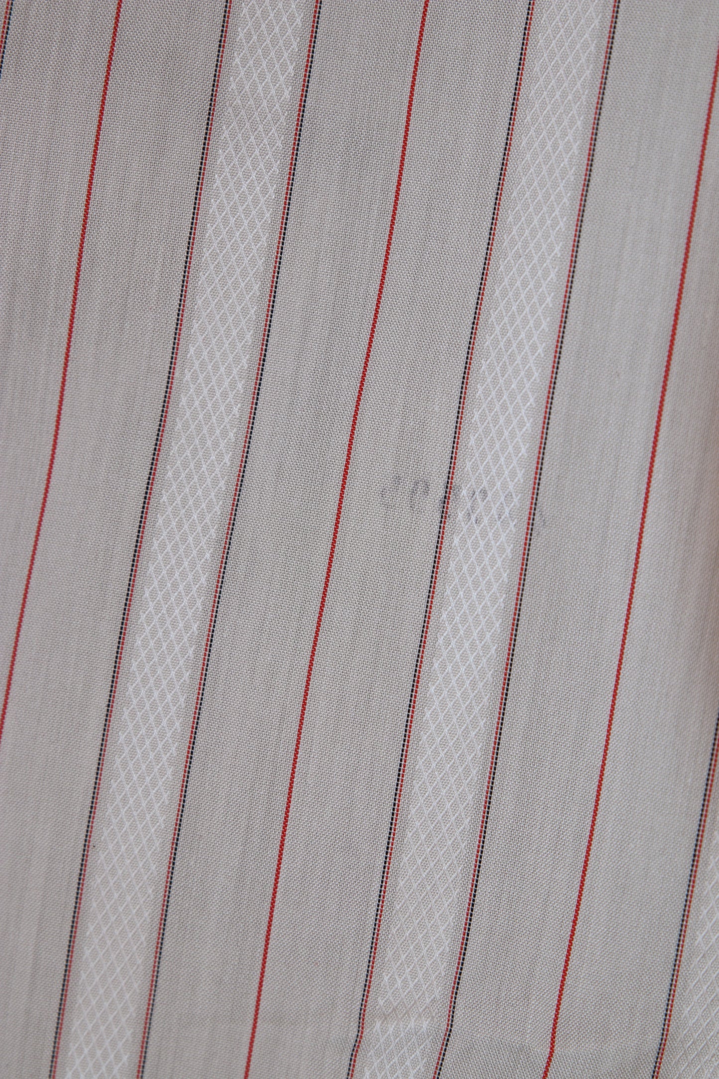 70s White striped dagger collar shirt