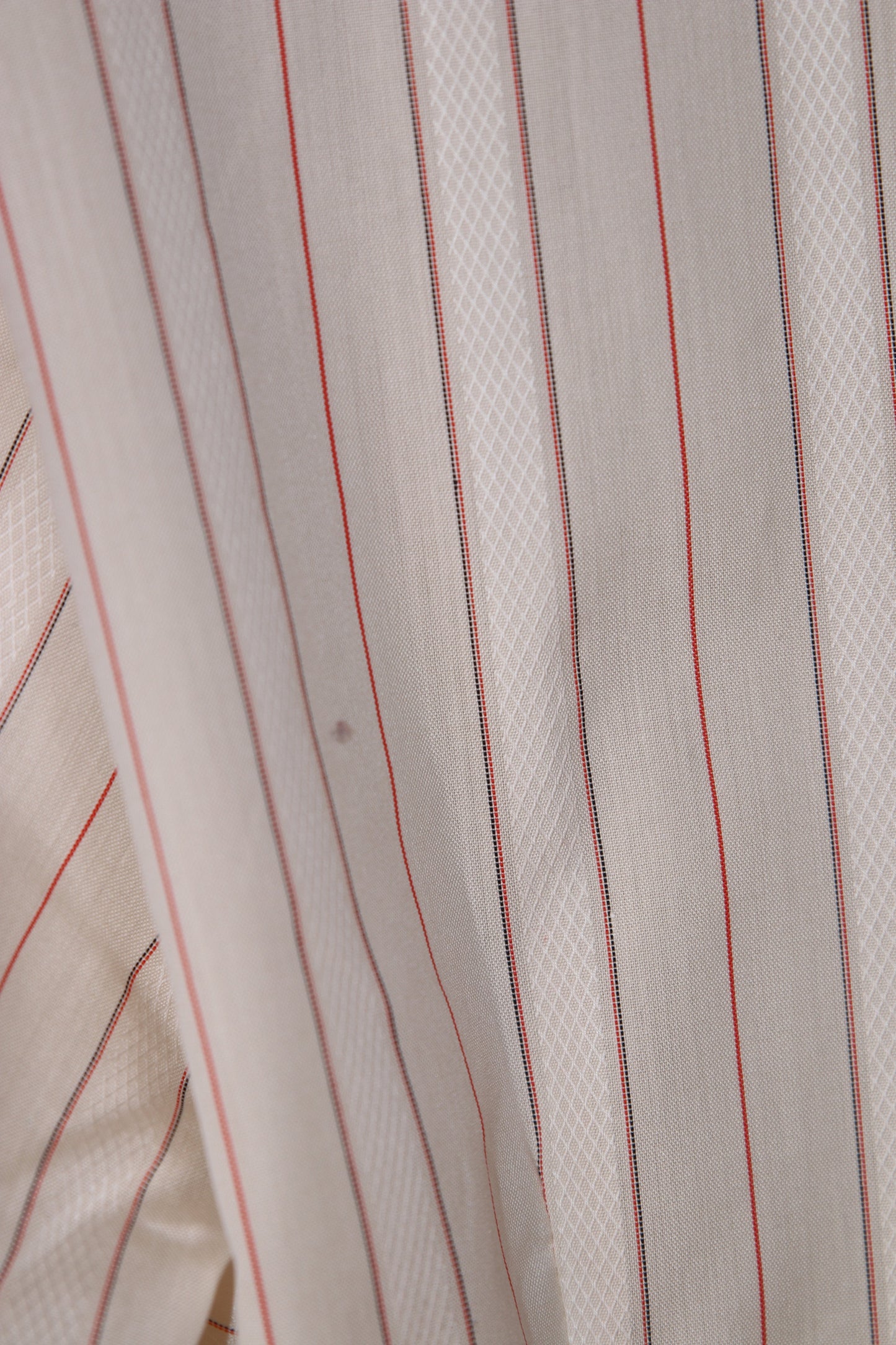 70s White striped dagger collar shirt