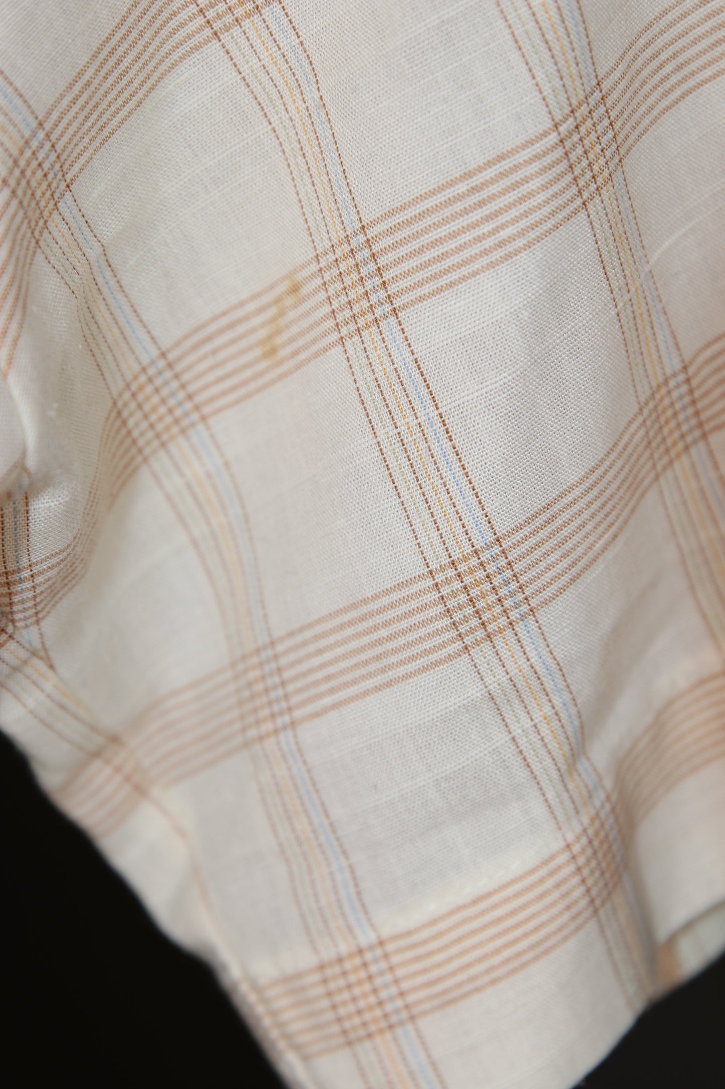 70s Off-white plaid shirt