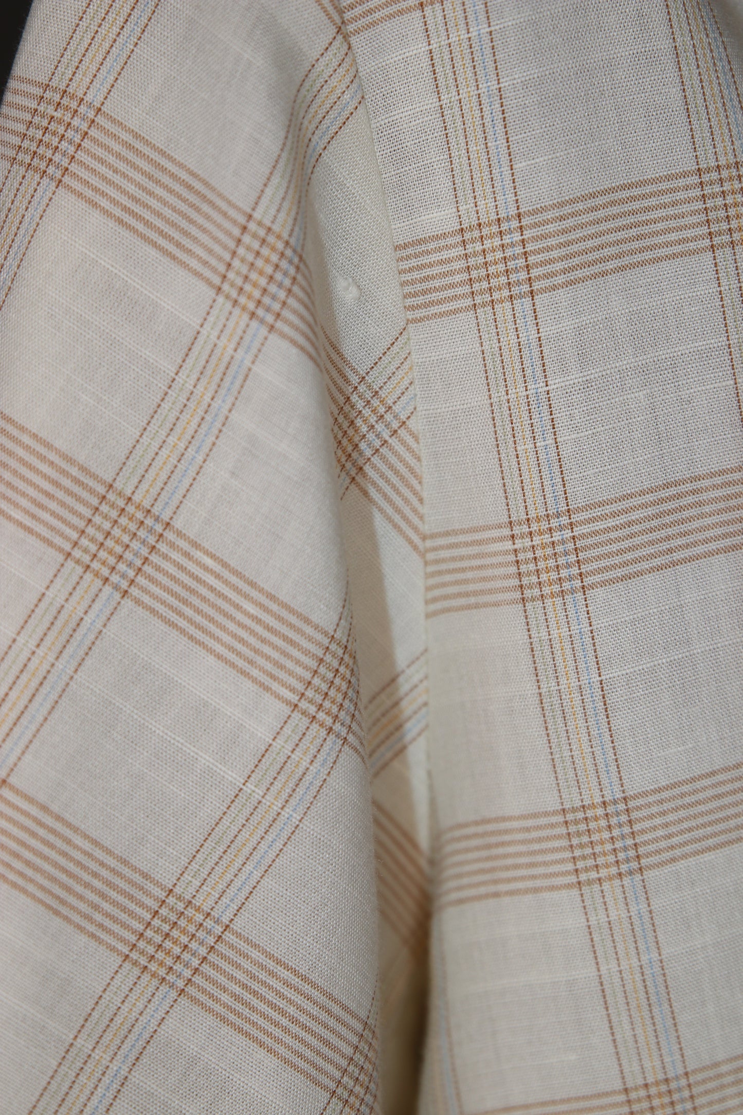 70s Off-white plaid shirt