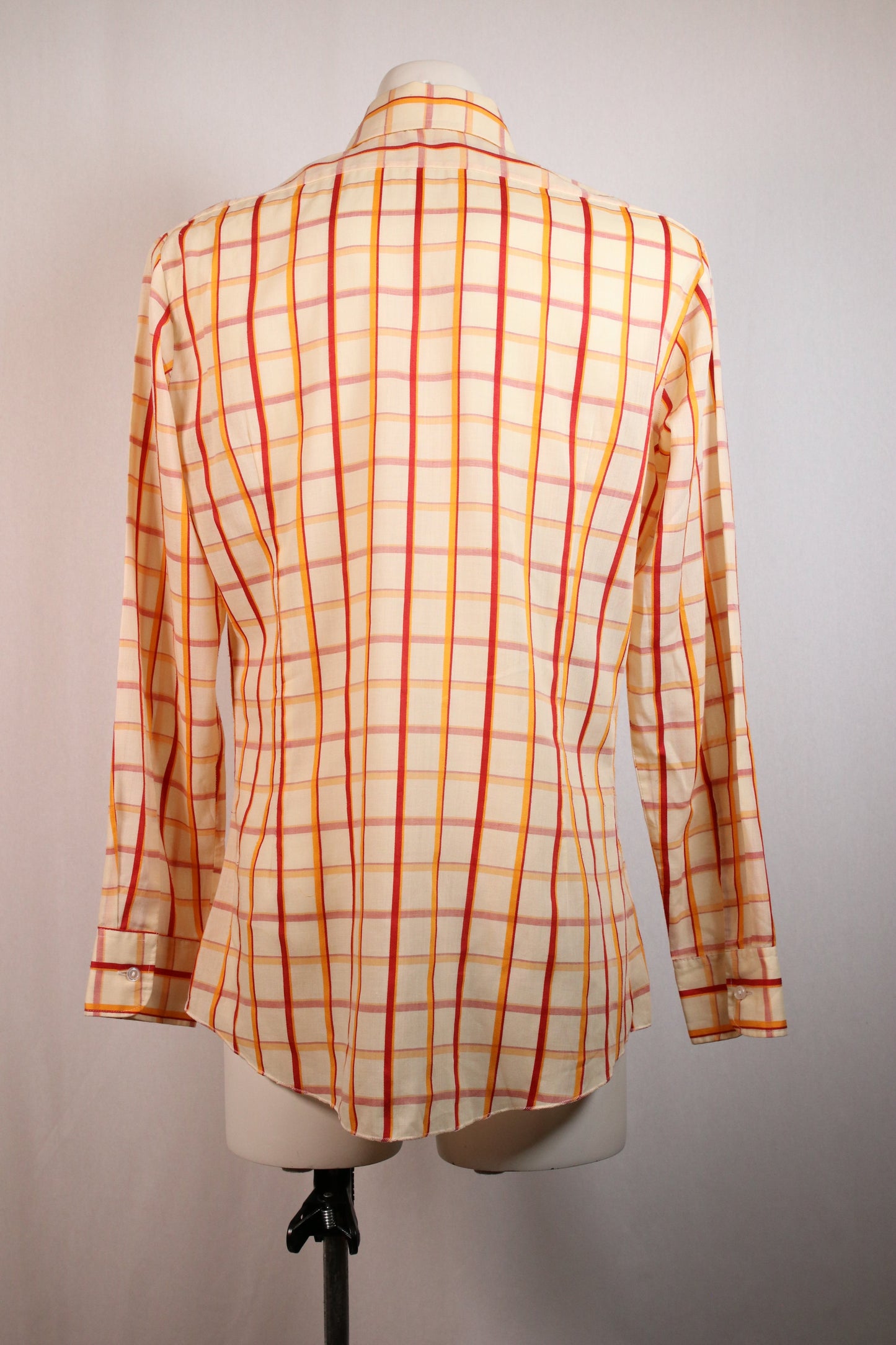 70s grid patterned shirt