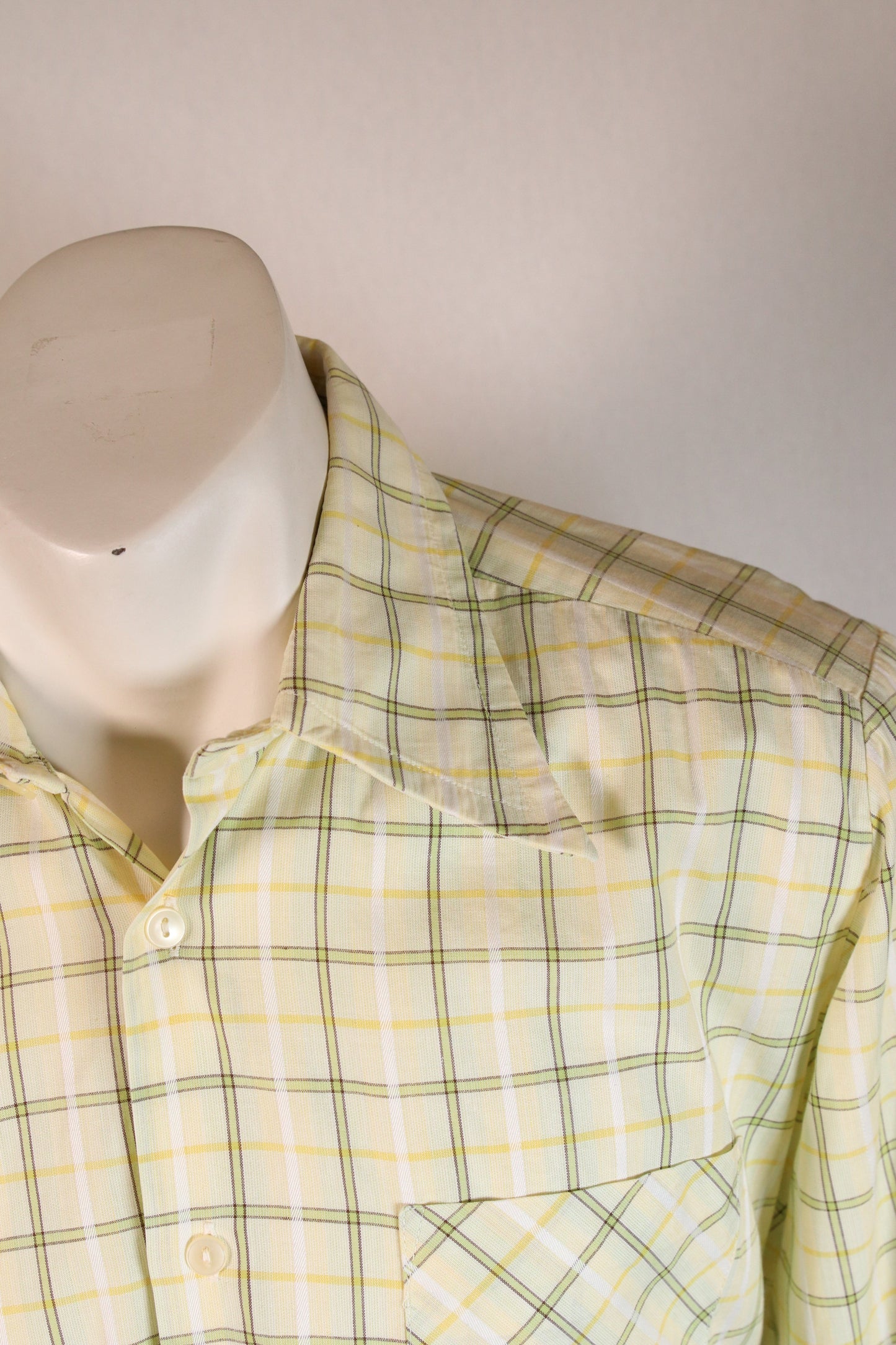 70s grid patterned shirt