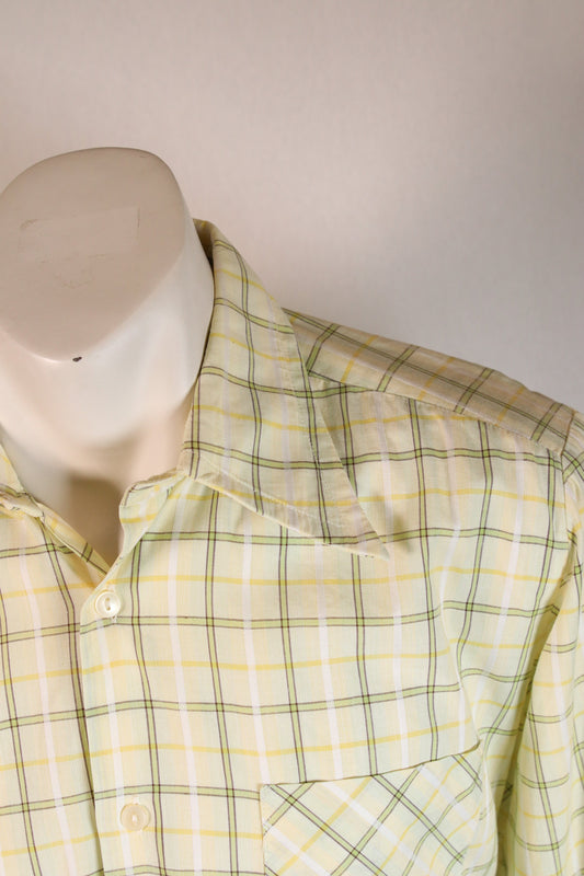 70s grid patterned shirt
