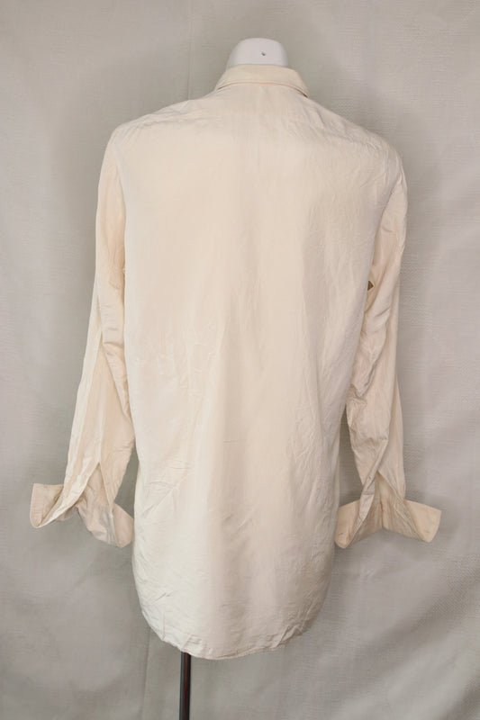 70s off-white silk shirt