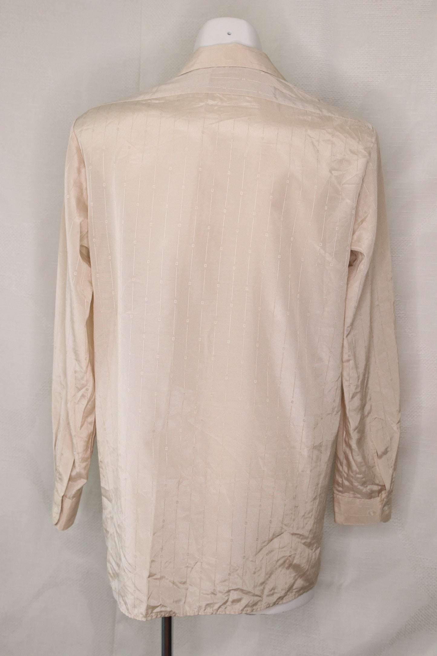 70s off-white line patterned shirt