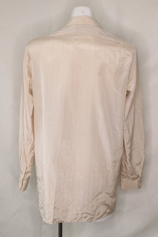 70s off-white line patterned shirt