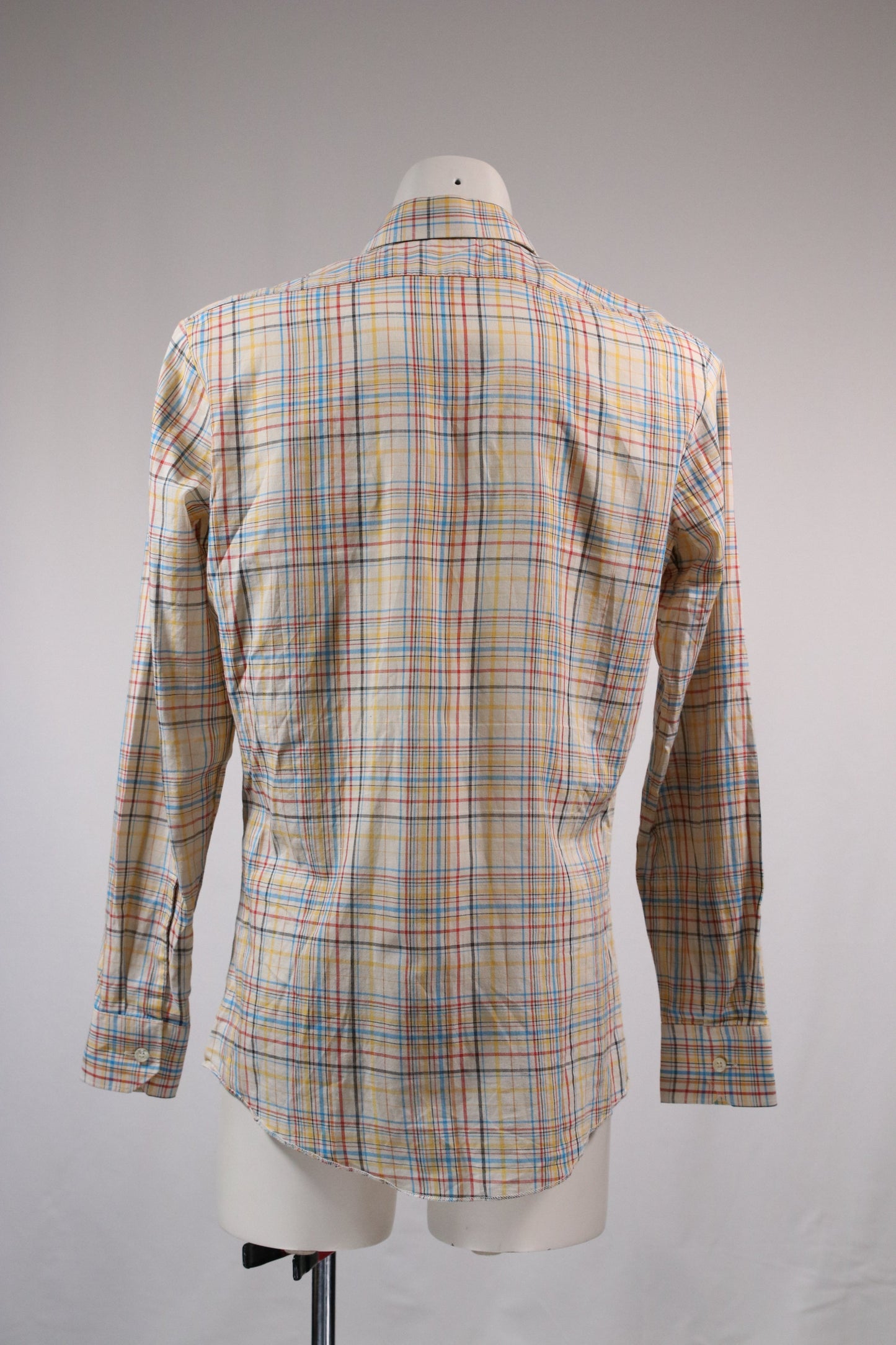 90s multi-colour grid pattern shirt