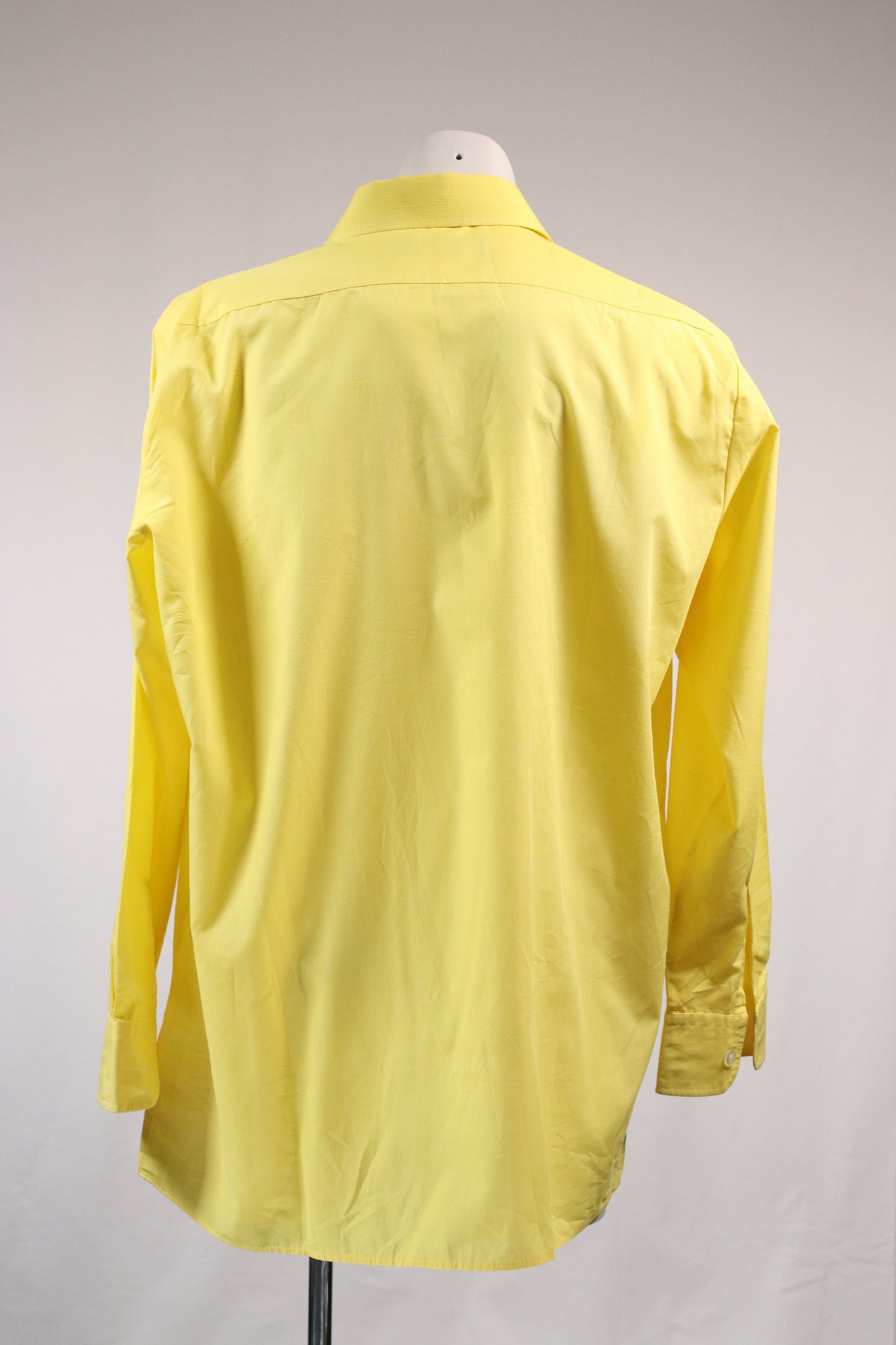 70s yellow rounded collar shirt