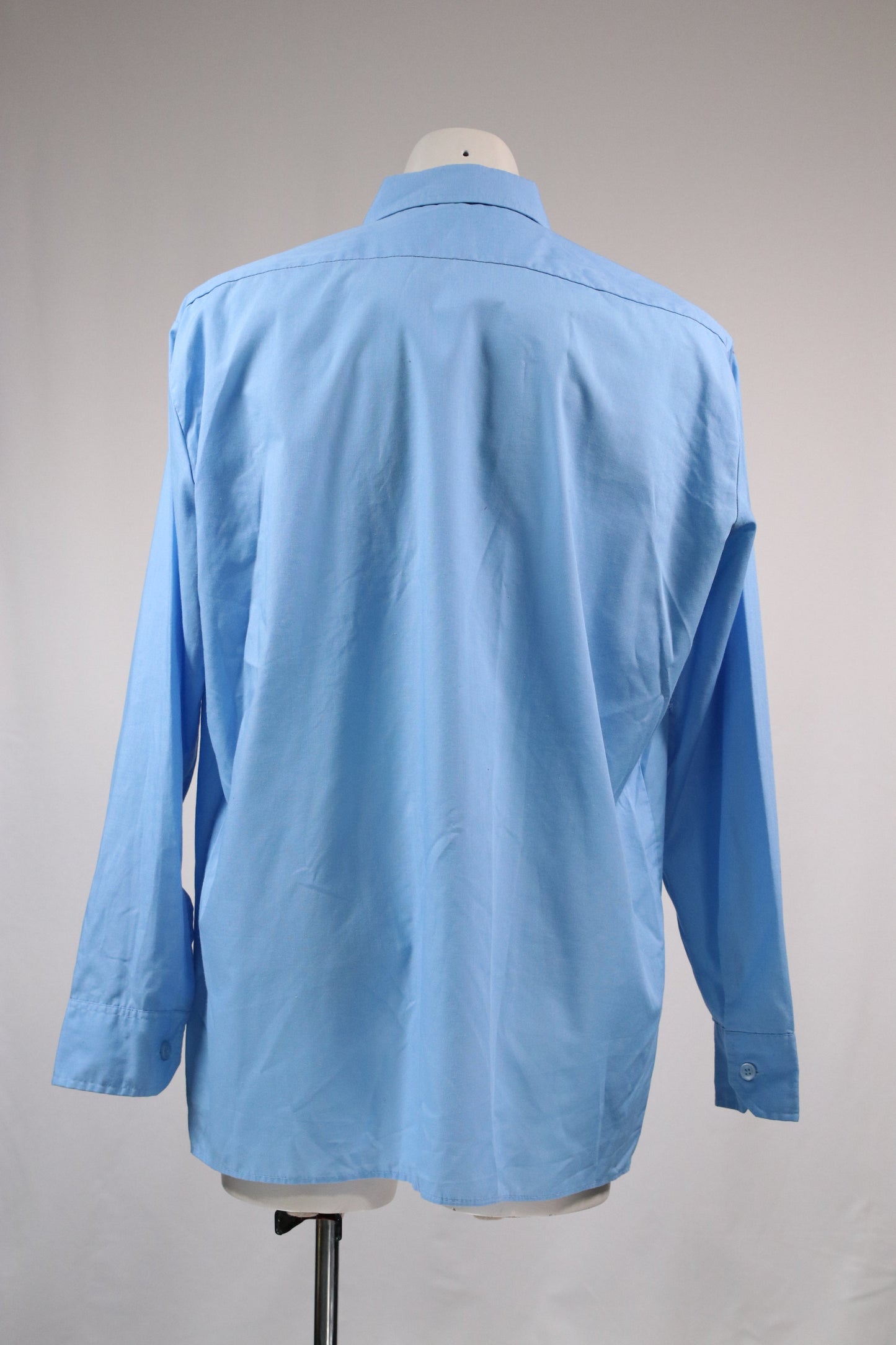 70s blue dagger collar shirt