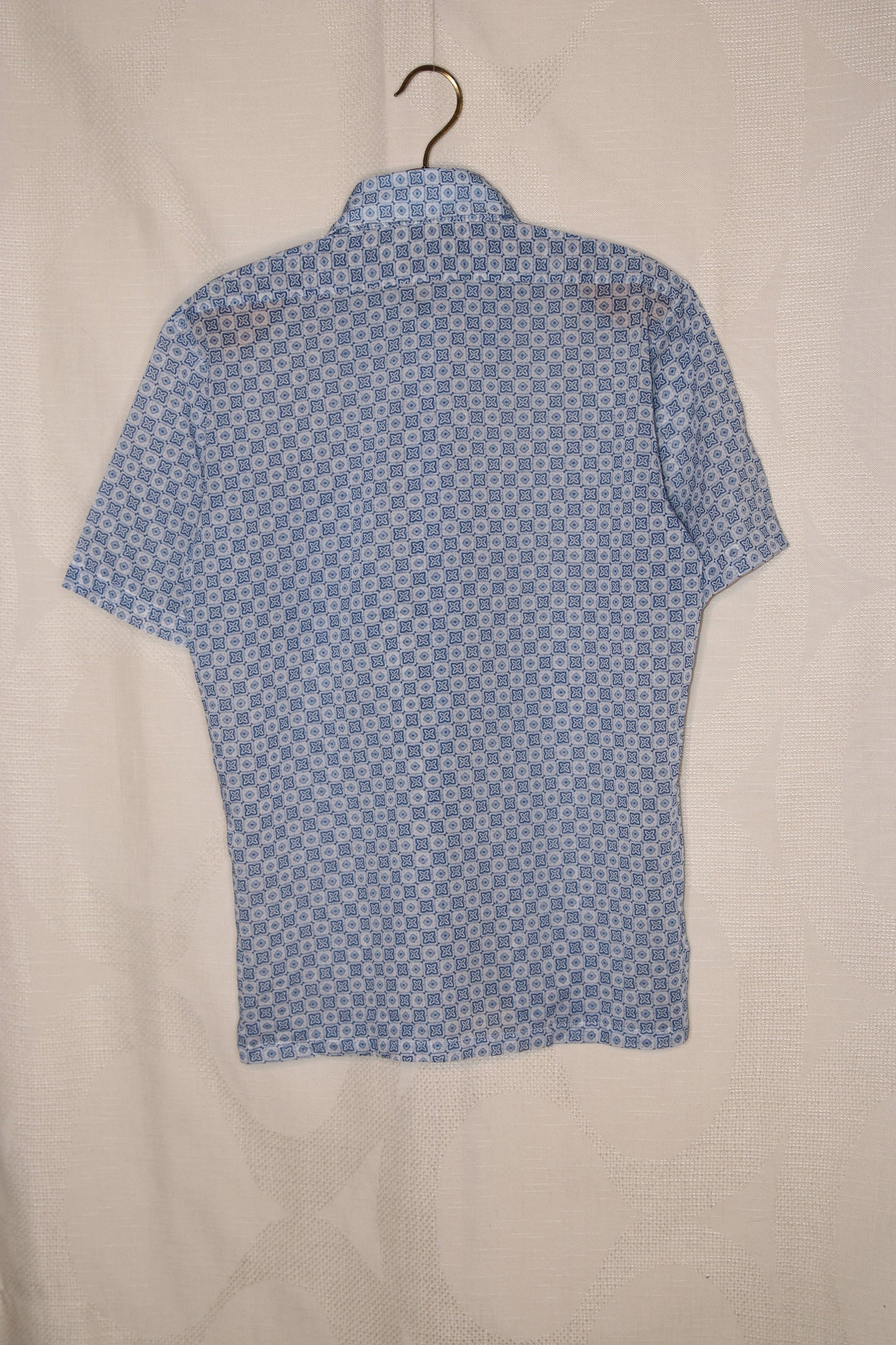 70s Blue patterned shirt
