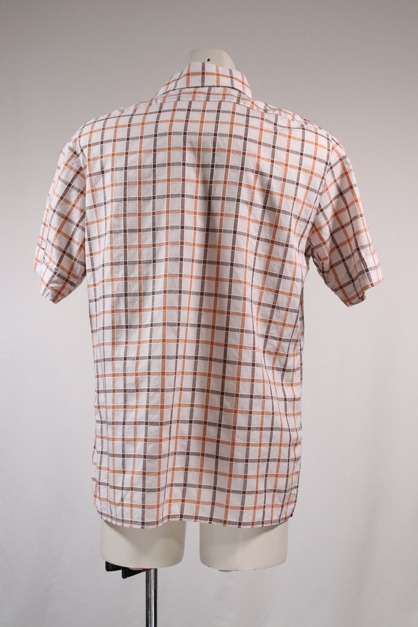 70s dagger collar checkered shirt