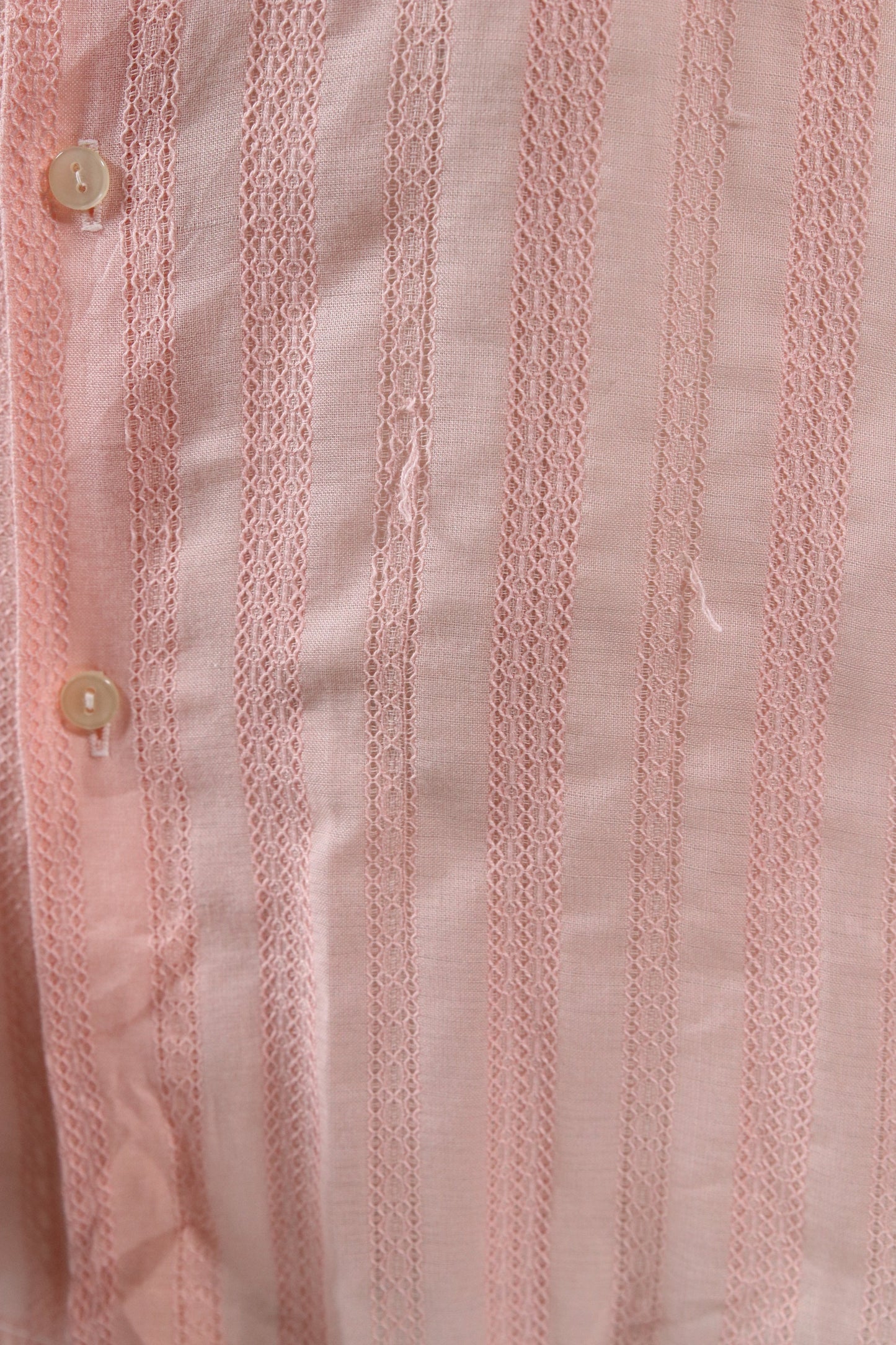70s pink embroidered see-through shirt