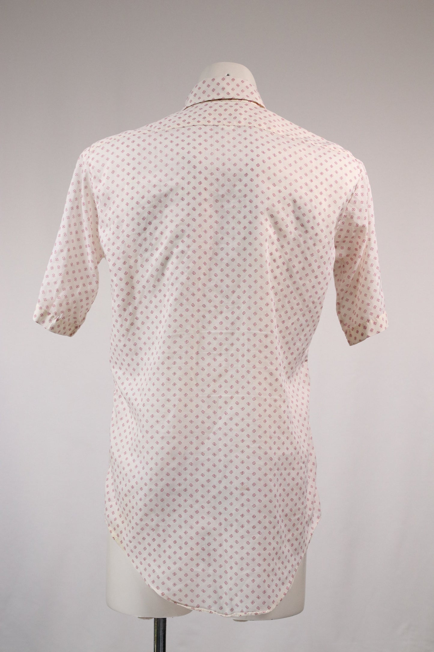 70s patterned dagger collar shirt