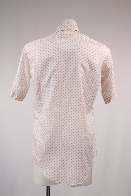 70s patterned dagger collar shirt