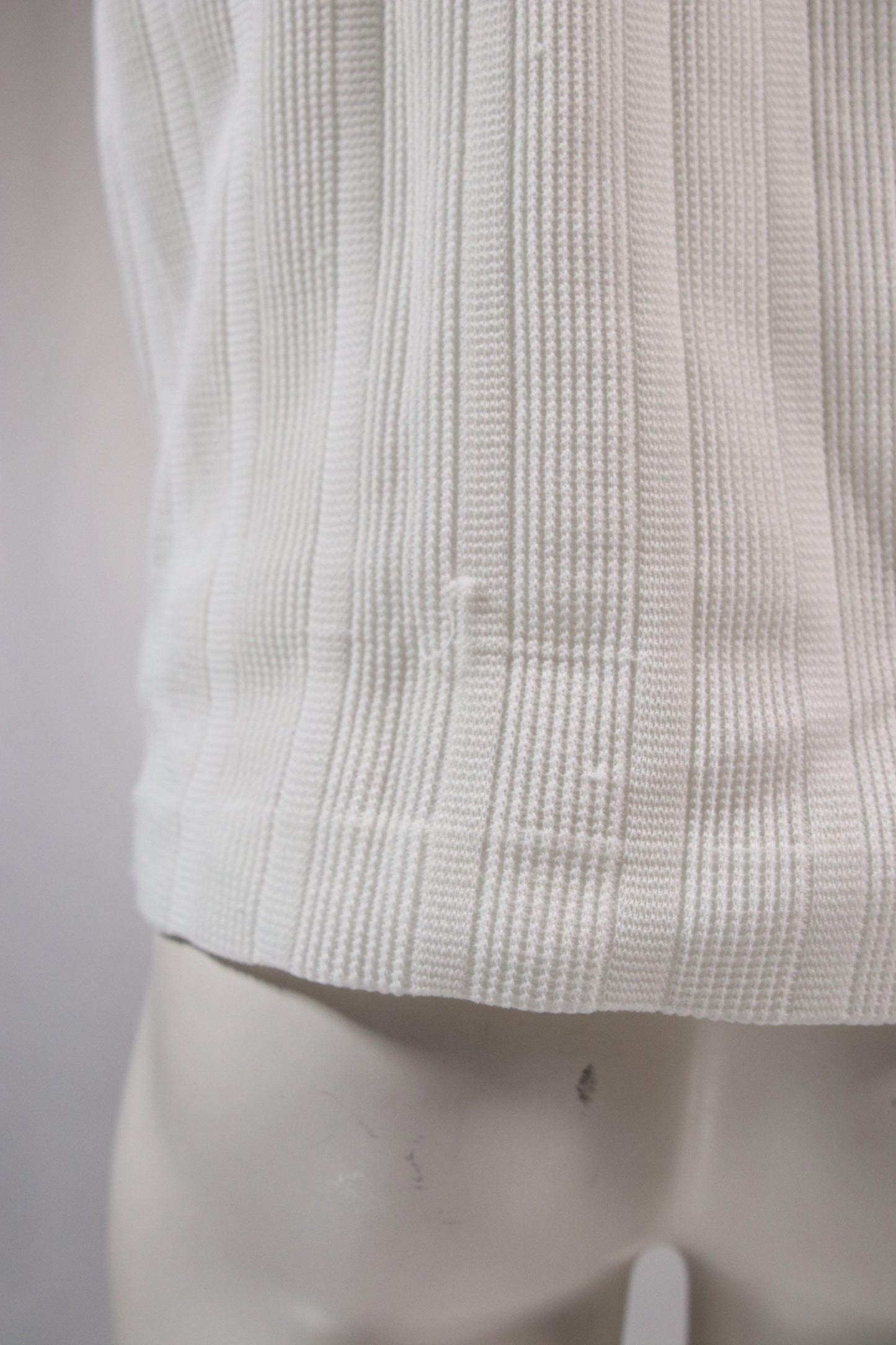 70s white polo with beige accents