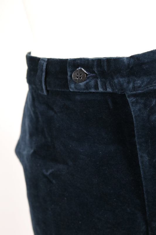 70s velvet blue trousers
