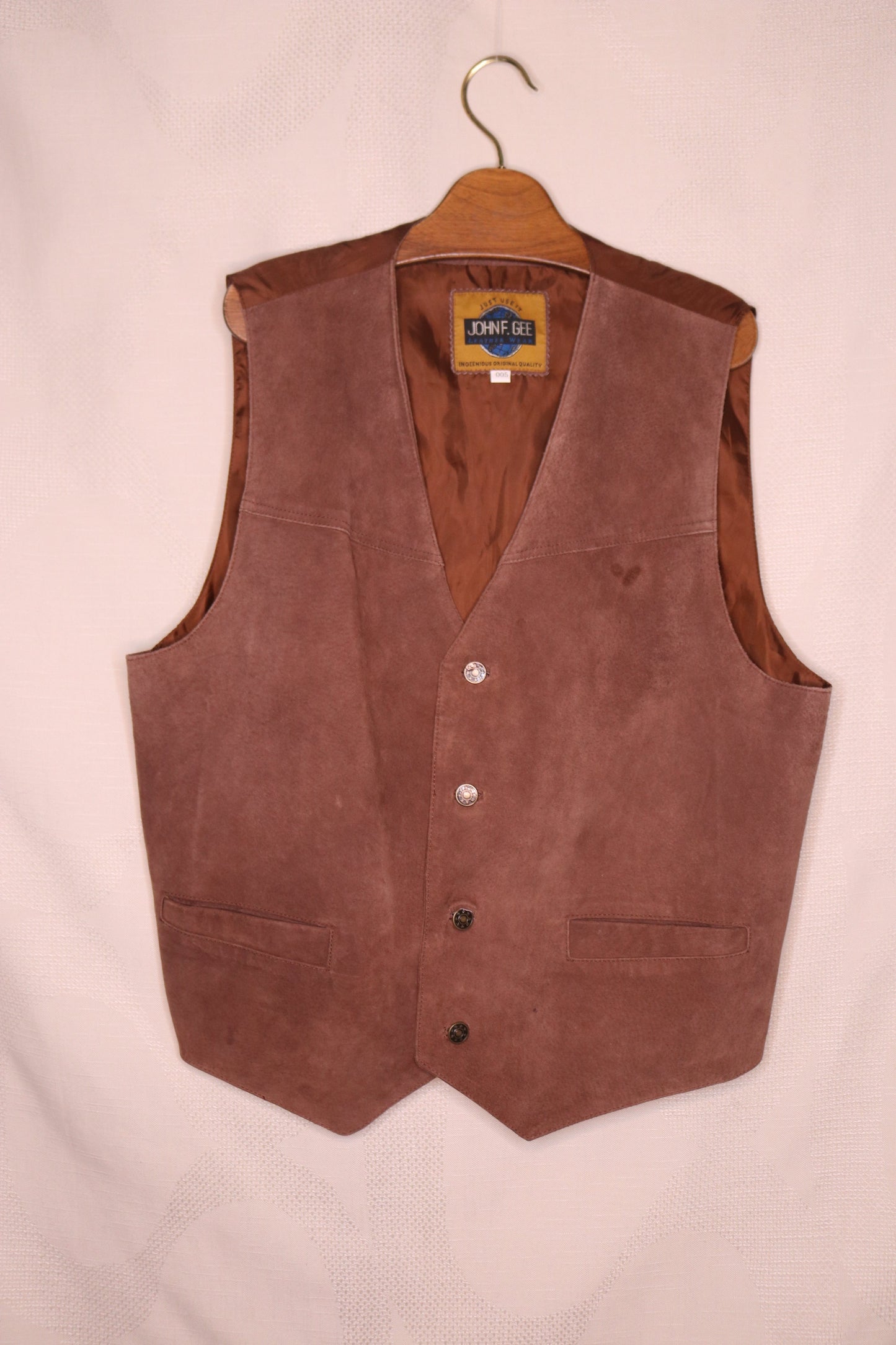 90s Brown suede vest