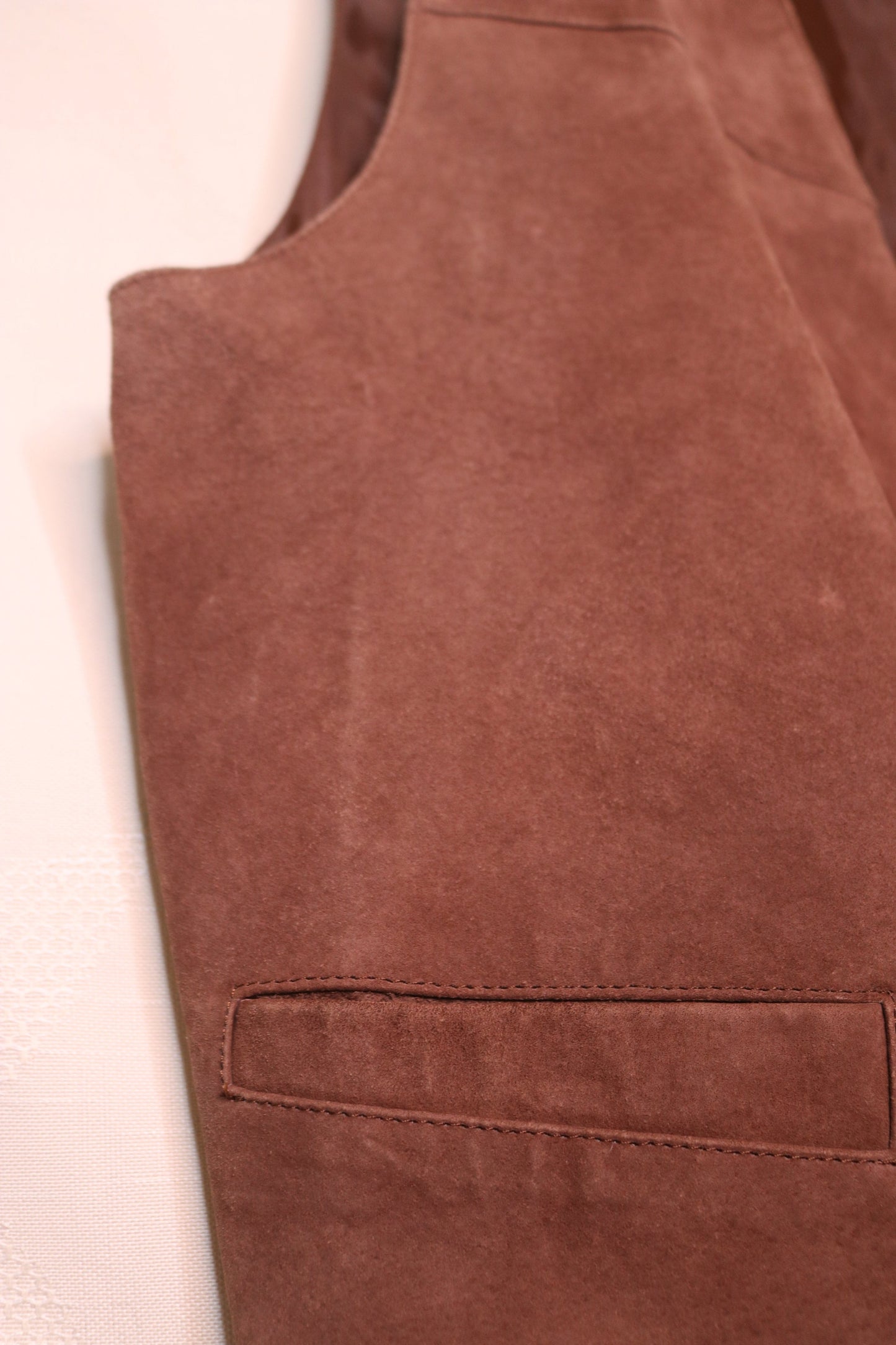 90s Brown suede vest
