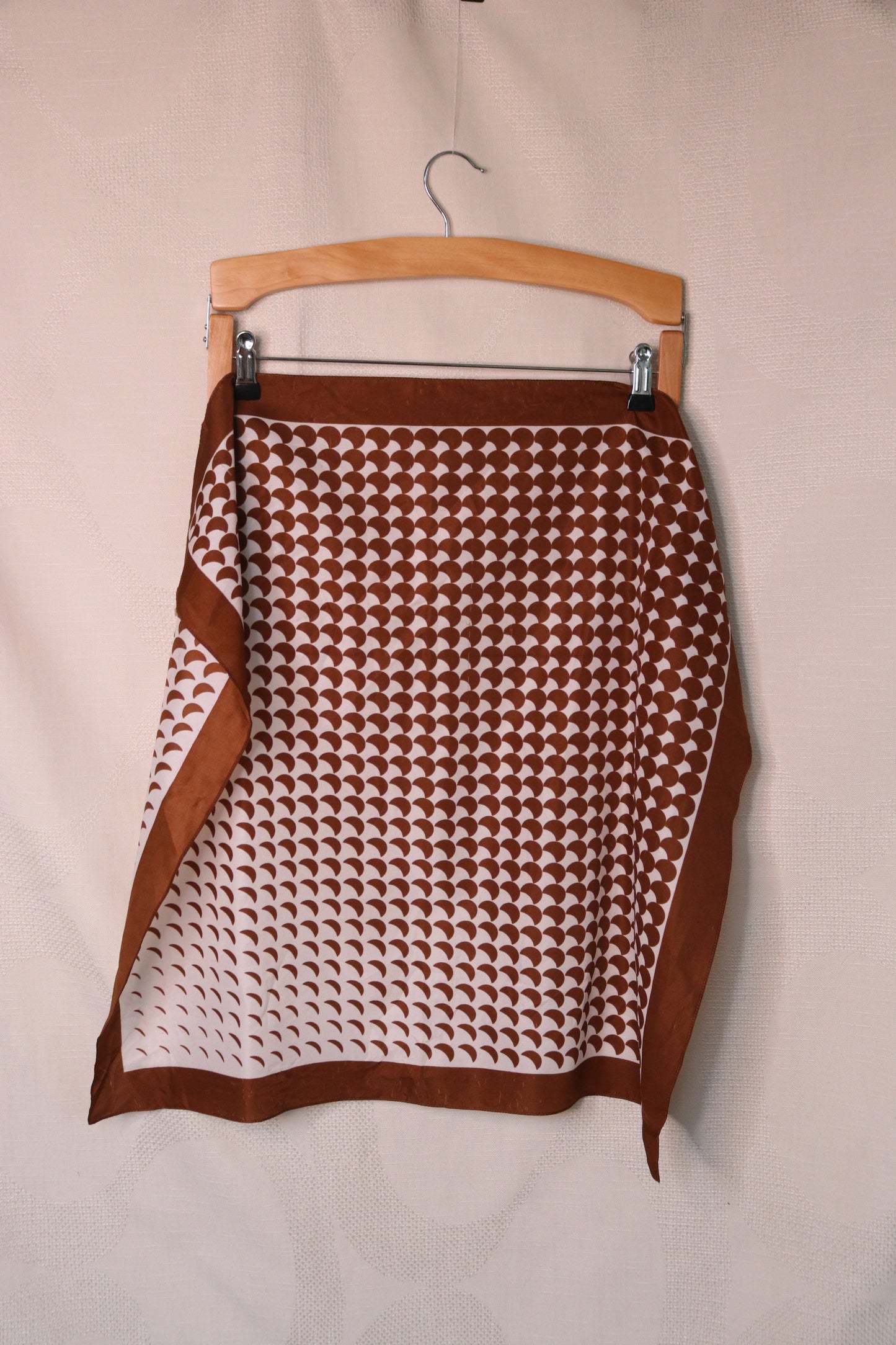 Brown patterned scarf