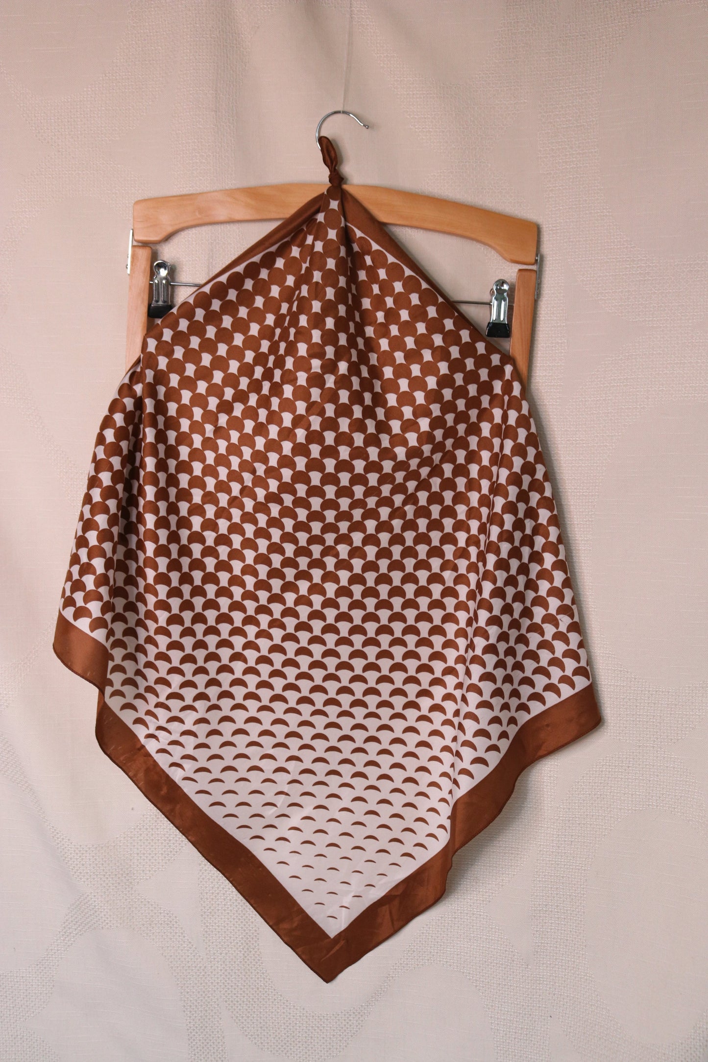 Brown patterned scarf