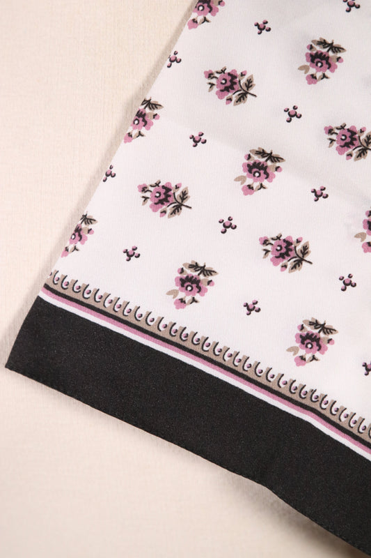 Flower patterned scarf