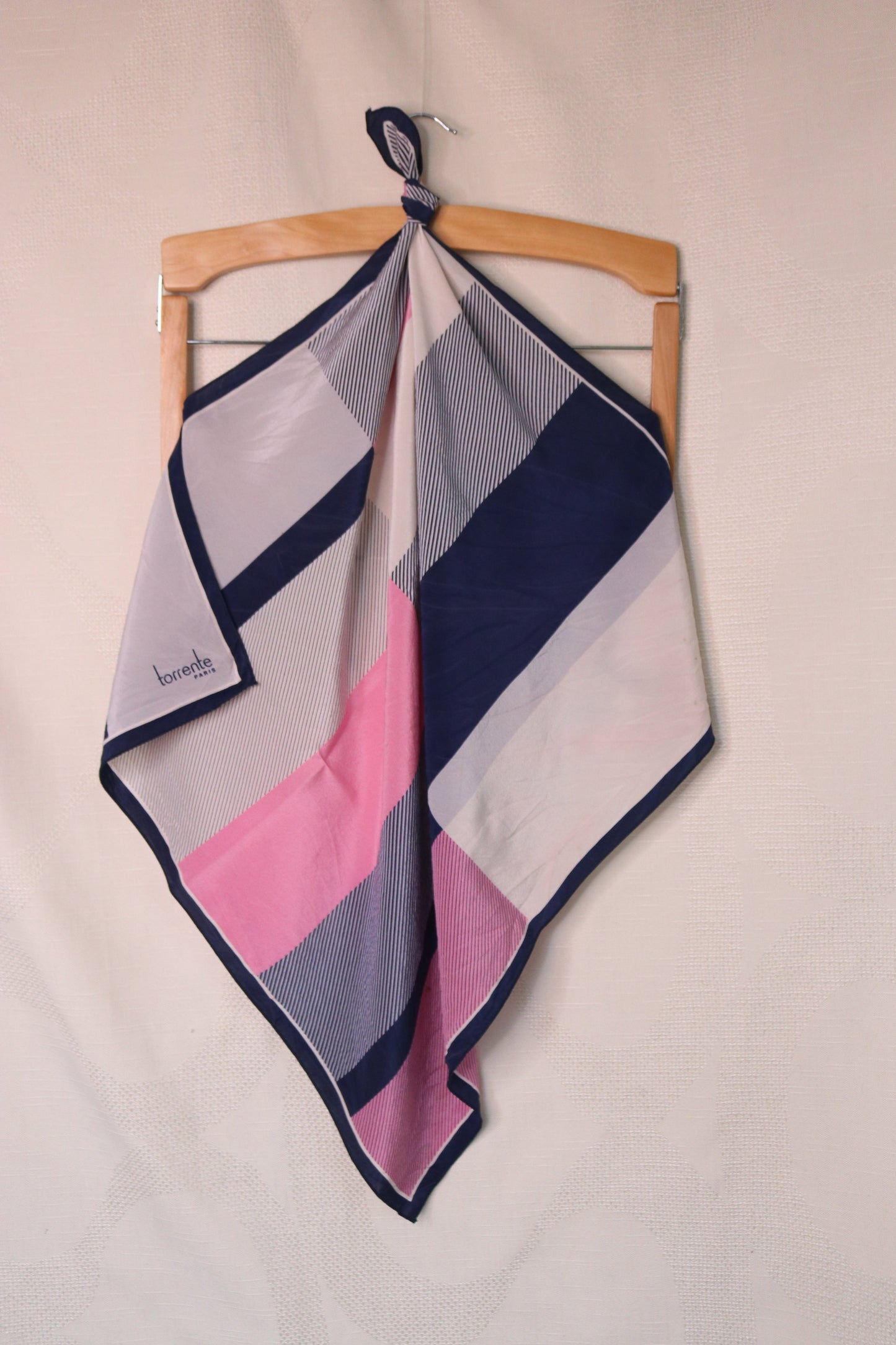Silk abstract patterned scarf