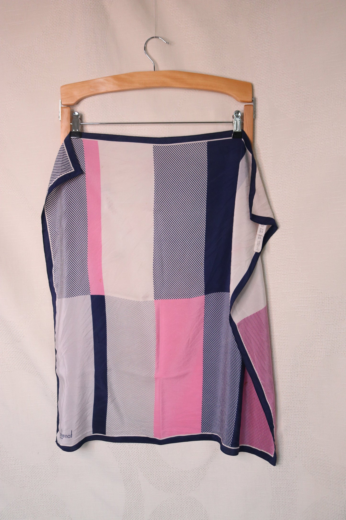 Silk abstract patterned scarf