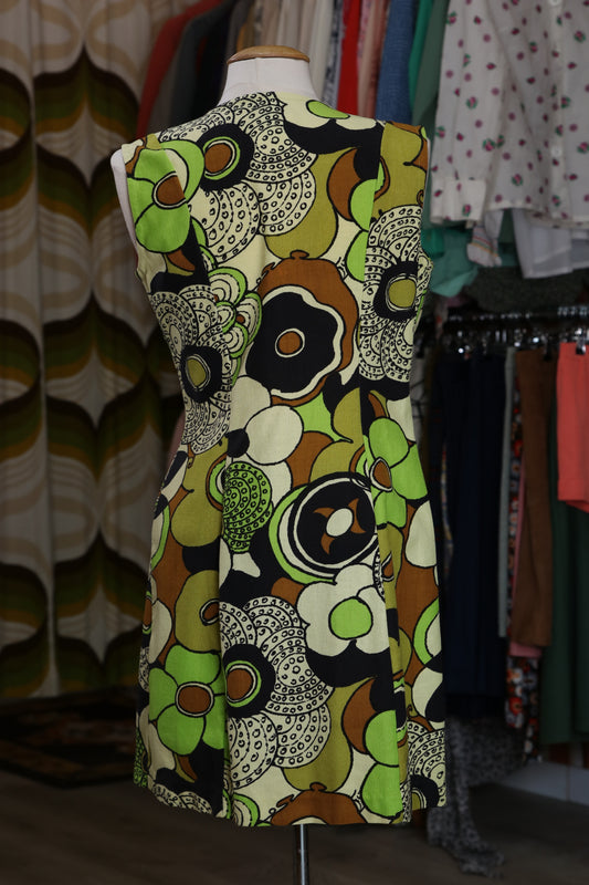 60's psychedellic wrap dress