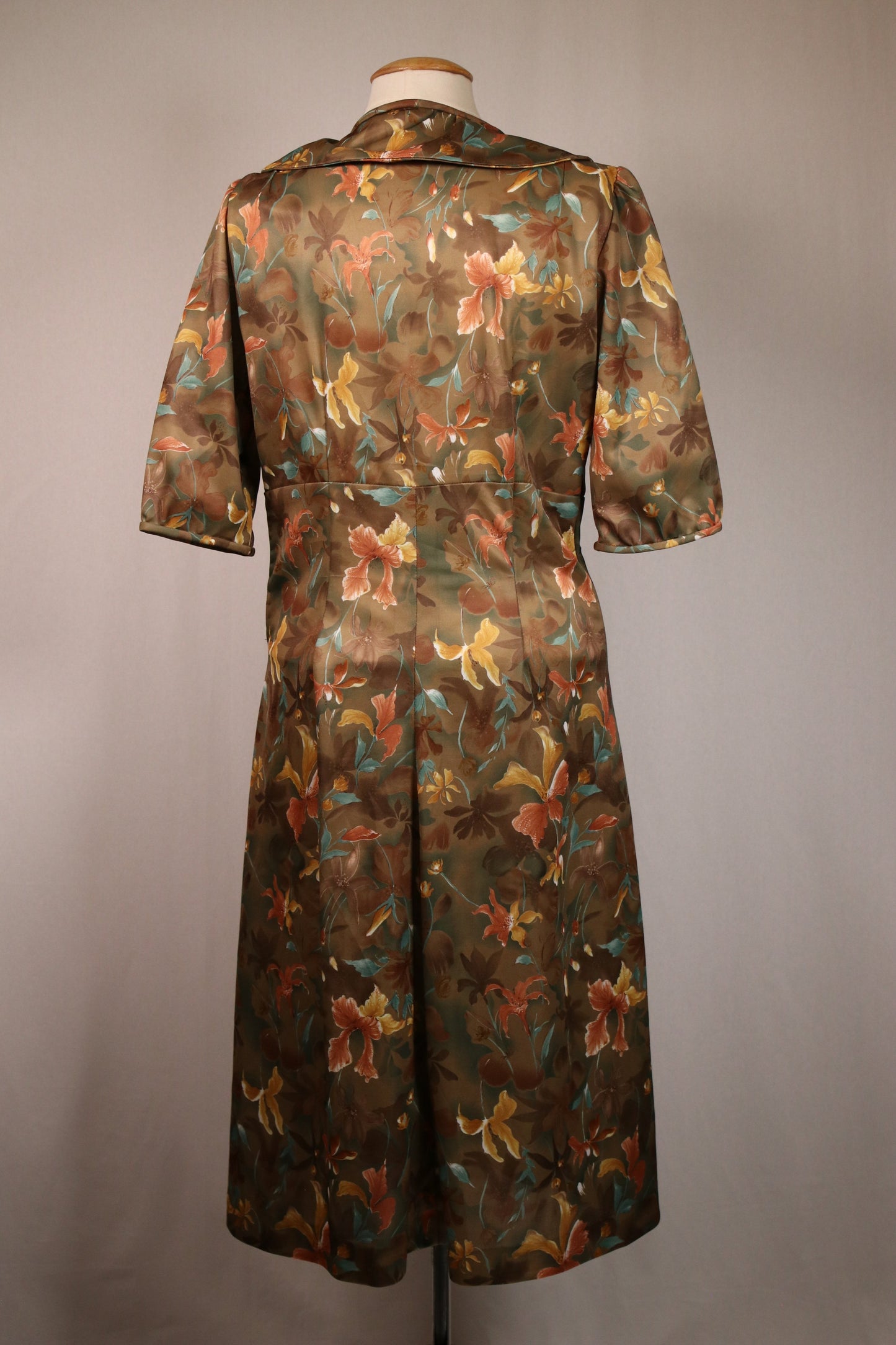 70s Autumnal midi-dress