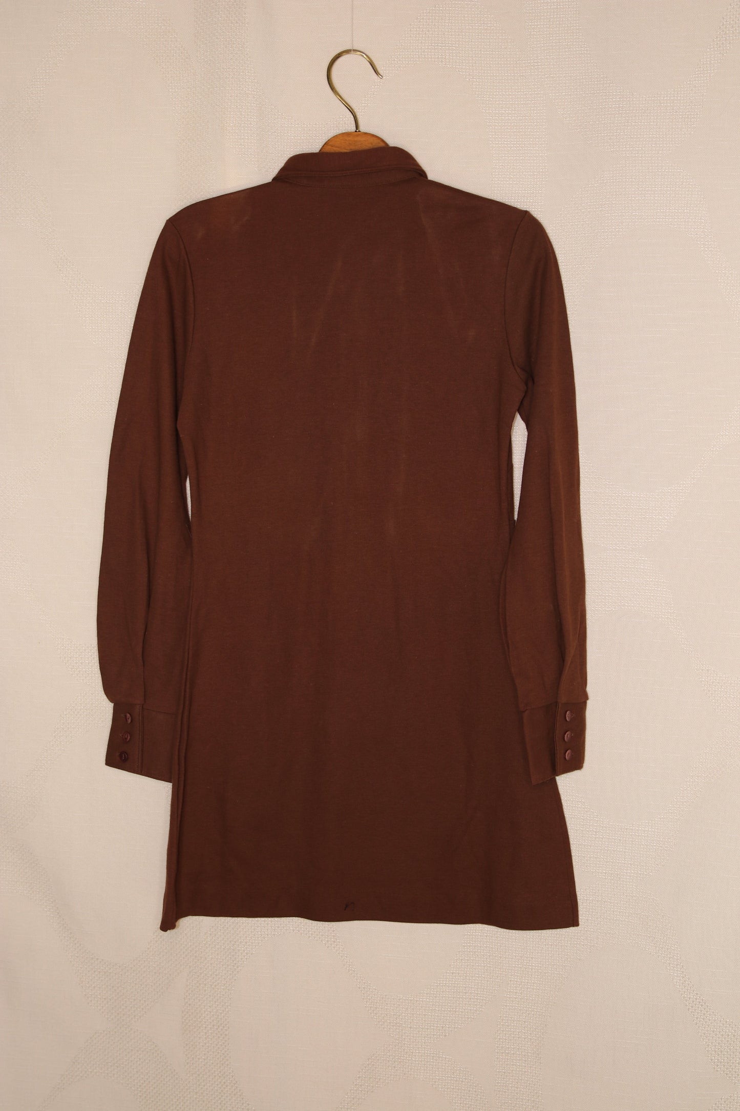 70s Chocolate brown minidress