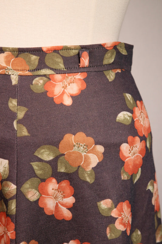 70s floral patterned skirt