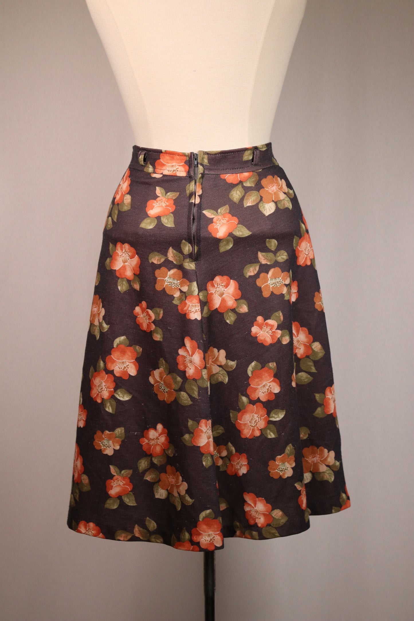 70s floral patterned skirt