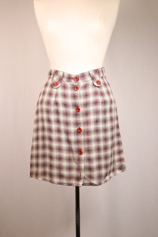 80s plaid skirt