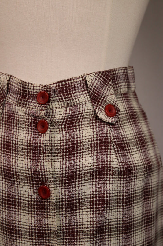 80s plaid skirt