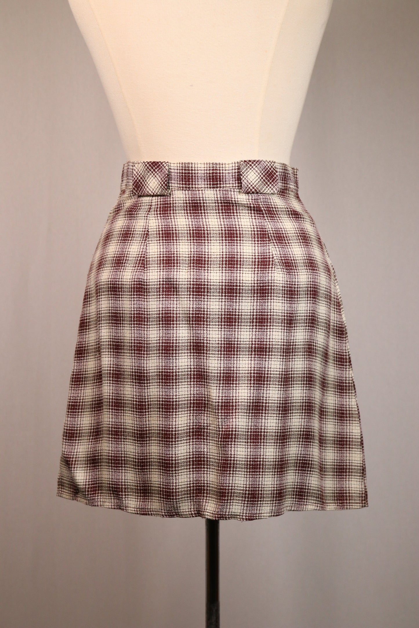 80s plaid skirt
