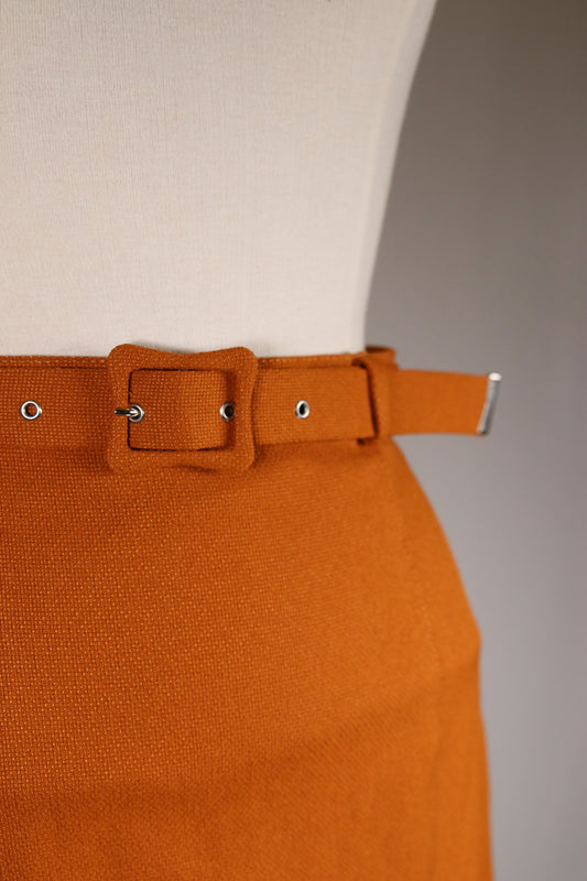 60s orange skirt