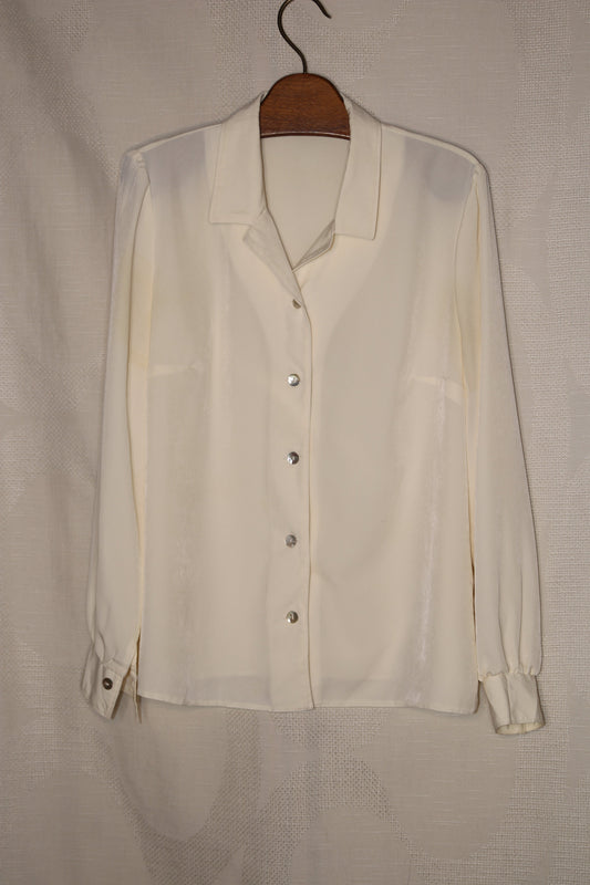 90s Off-white blouse