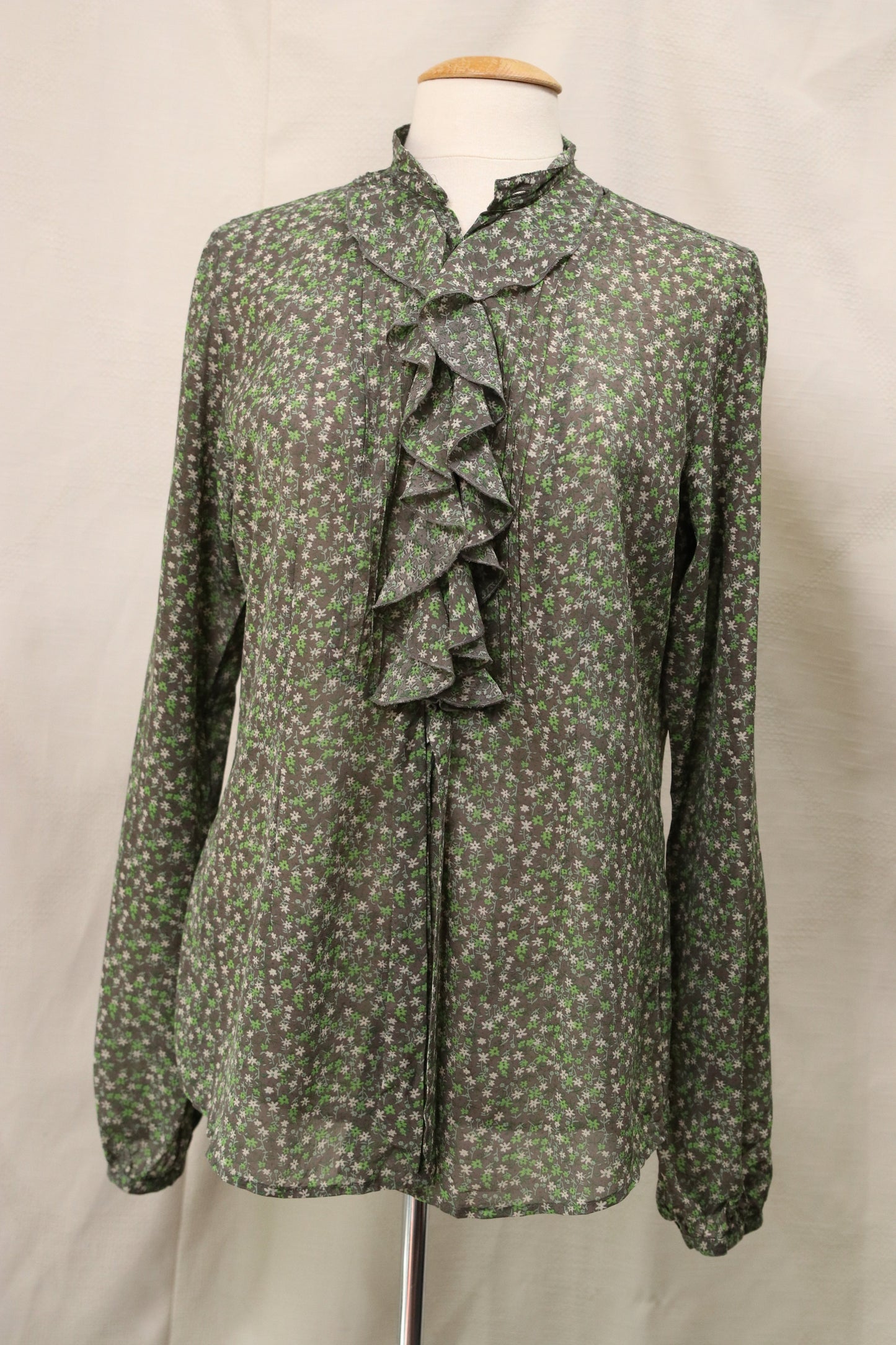 70s floral patterned blouse