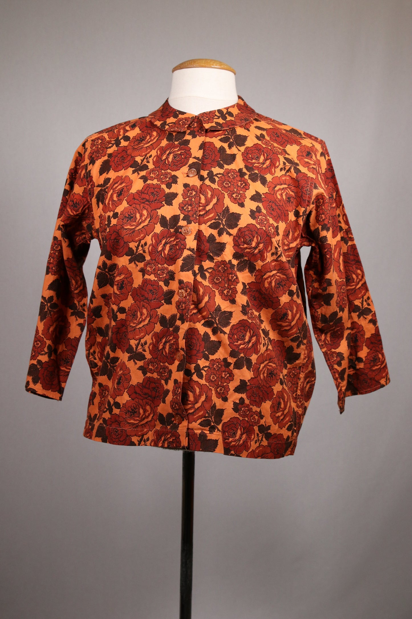 60s floral patterned blouse