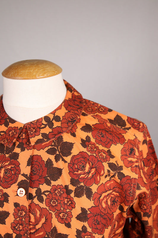 60s floral patterned blouse