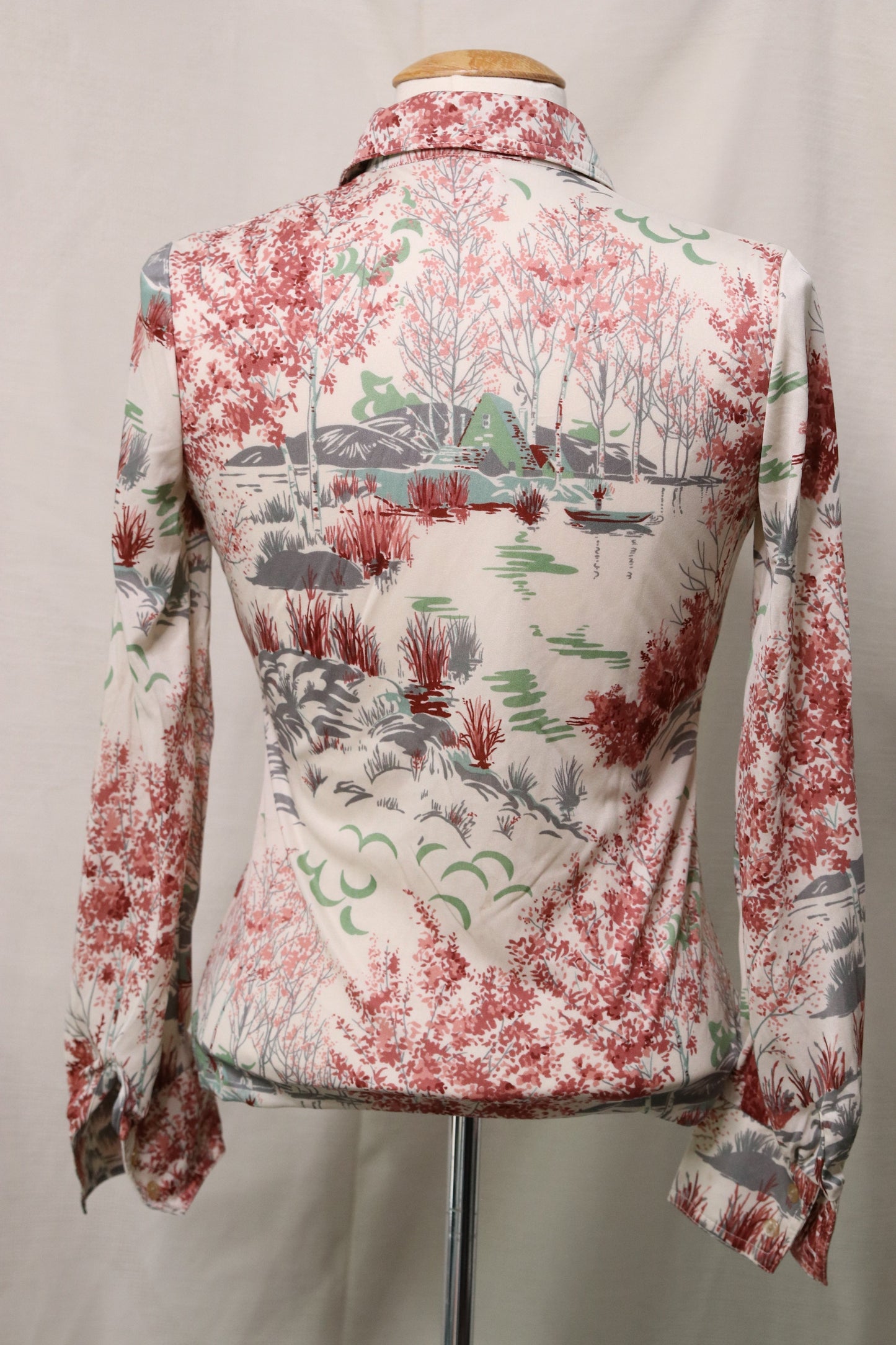 70s floral patterned blouse