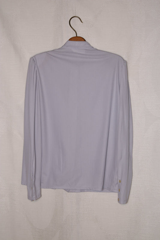 70s Grey blouse with pussy bow