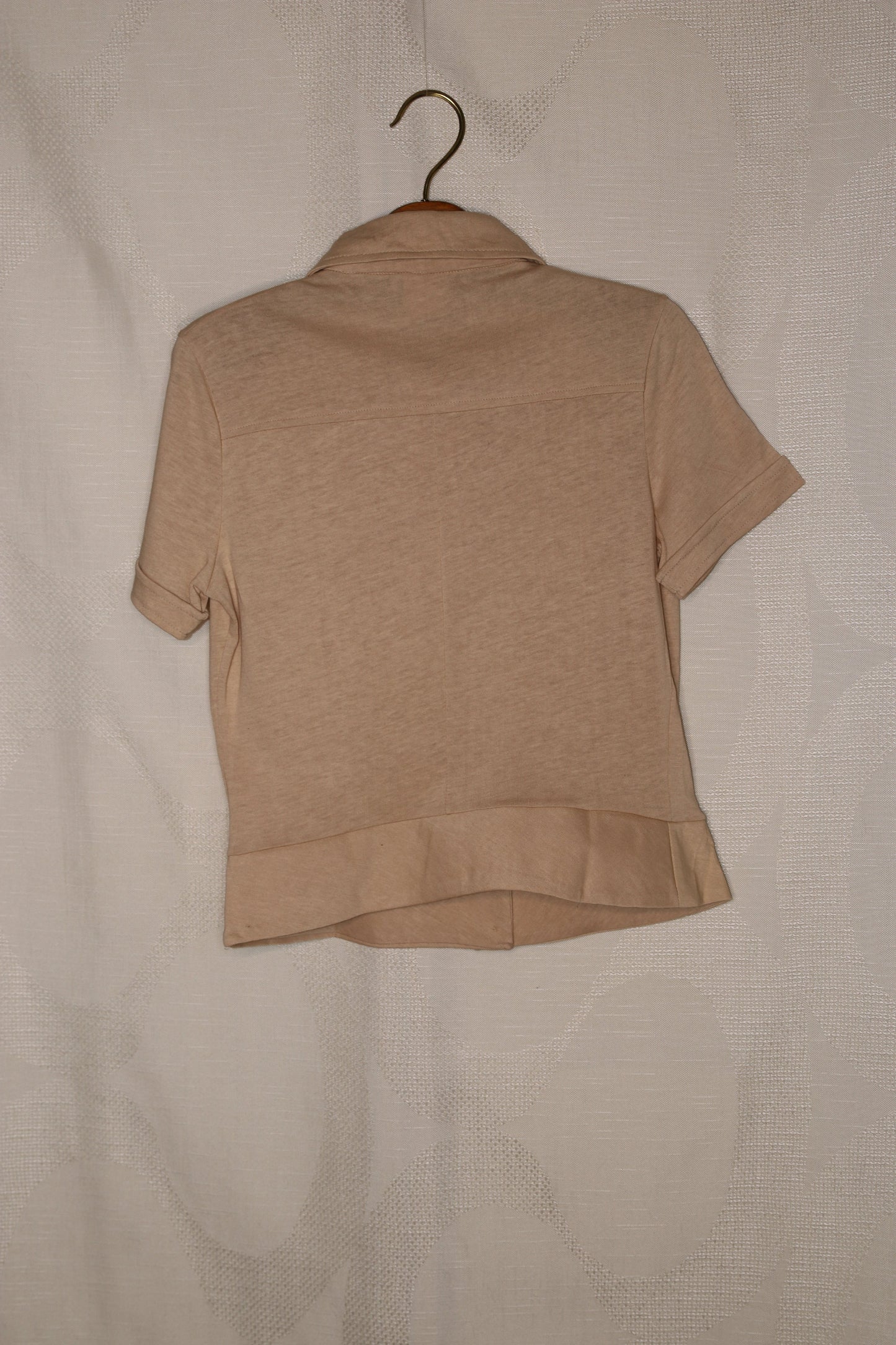 70s Beige blouse shortsleeved