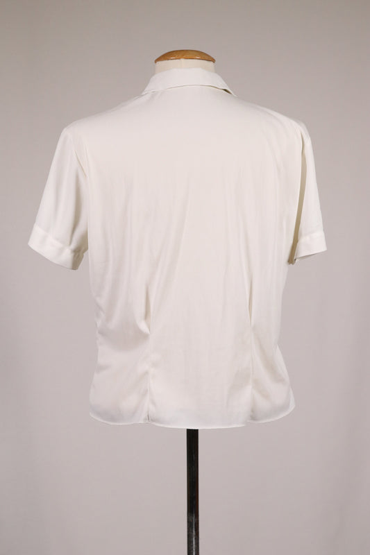 70s white blouse with frills